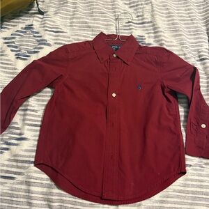 Polo by Ralph Lauren Kids Burgundy Button Down Shirt